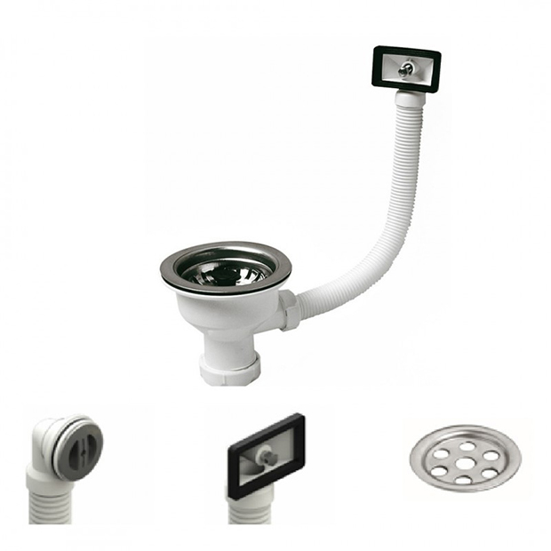 Bonde d'évier avec crépine inox , type S-51