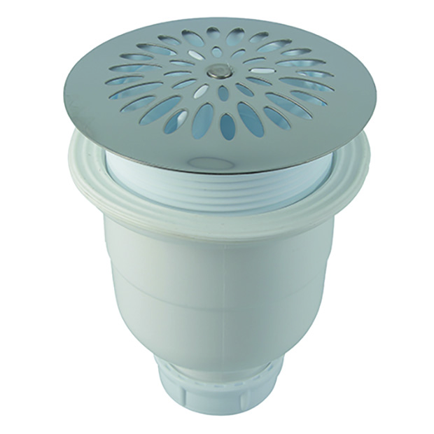 Siphon avec grille inox, sortie verticale, type 795