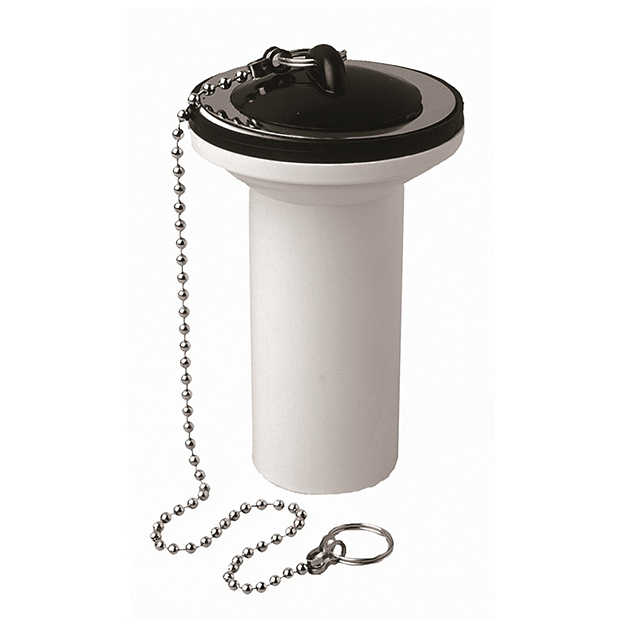 Piece crépine avec bouchon en caoutchouc et chaîne, type A-39