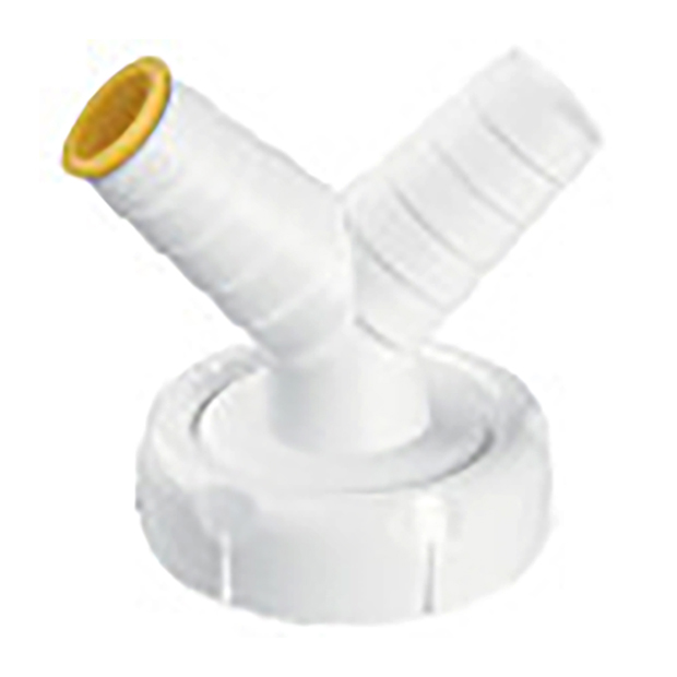 Raccord droit double avec prise machine à laver, type A-89