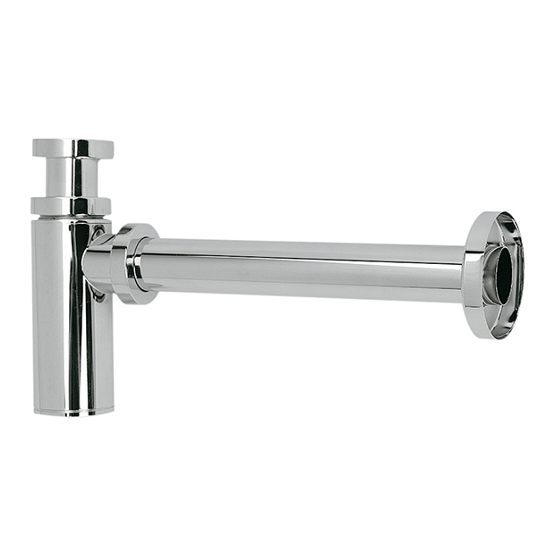 Siphon Design chrome avec tube et rosace, type S-411
