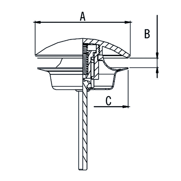 Crépine clic clac, type A-158