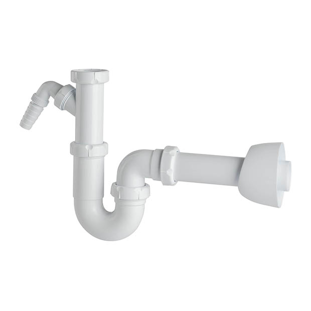 P-siphon avec tube et rosace, type S-73